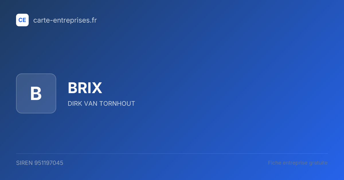 BRIX — 951197045 — fiche entreprise