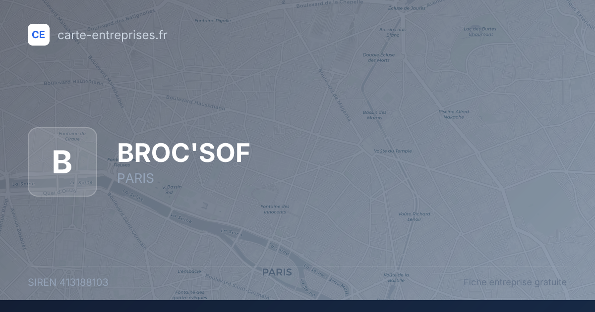 BROC'SOF — 413188103 — fiche entreprise