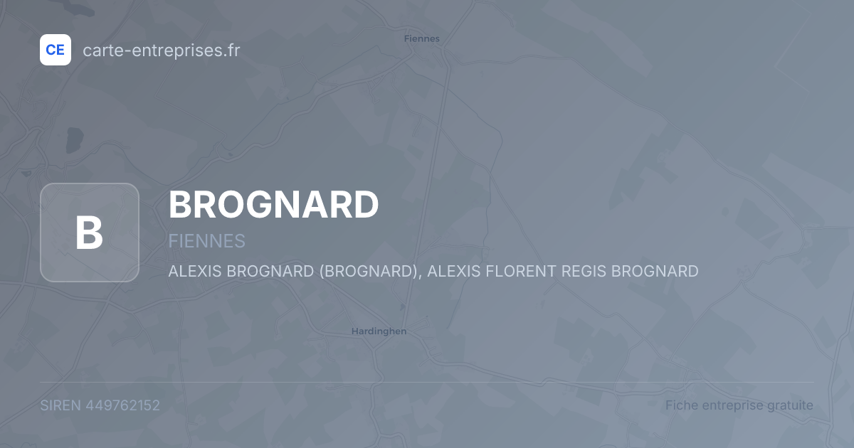 BROGNARD — 449762152 — fiche entreprise