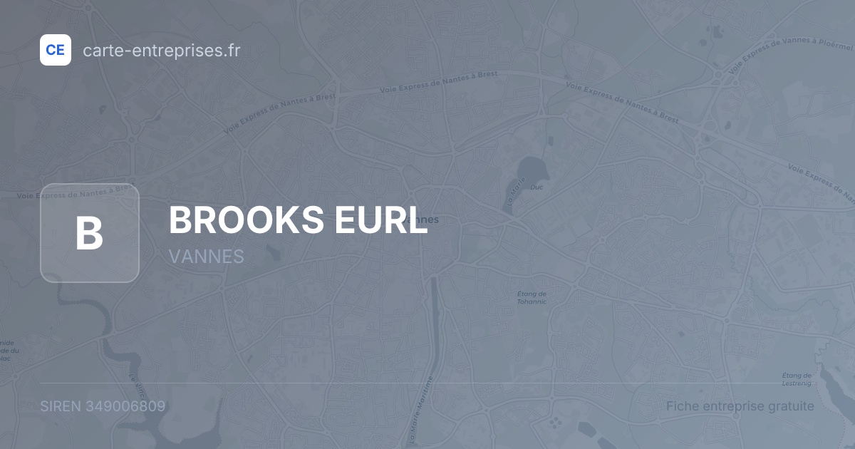 BROOKS EURL — 349006809 — fiche entreprise