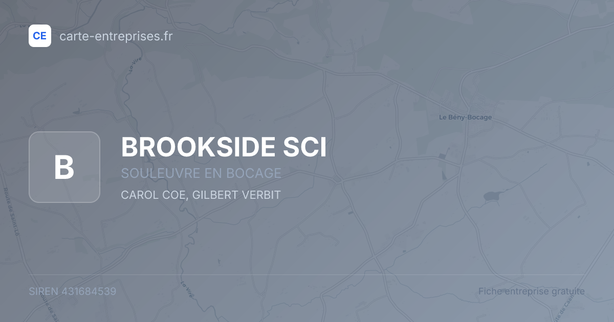 BROOKSIDE SCI — 431684539 — fiche entreprise