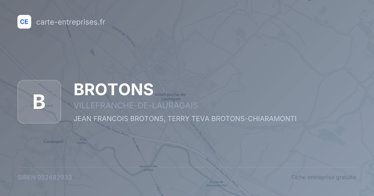 BROTONS — 952482933 — fiche entreprise