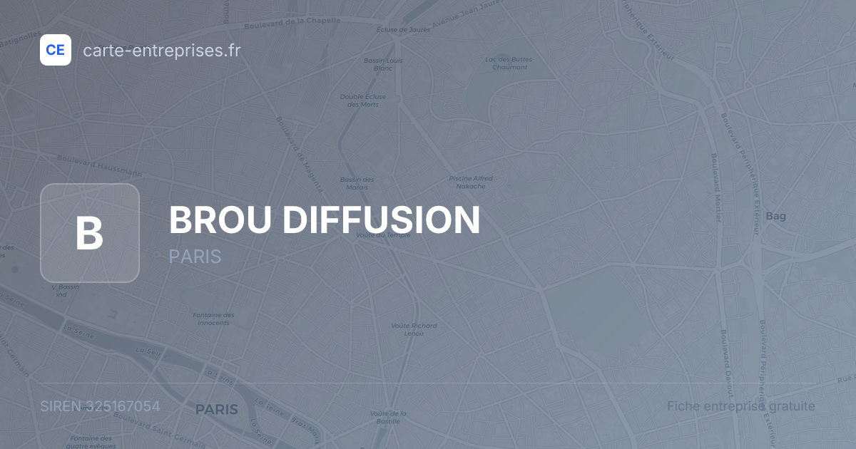 BROU DIFFUSION — 325167054 — fiche entreprise
