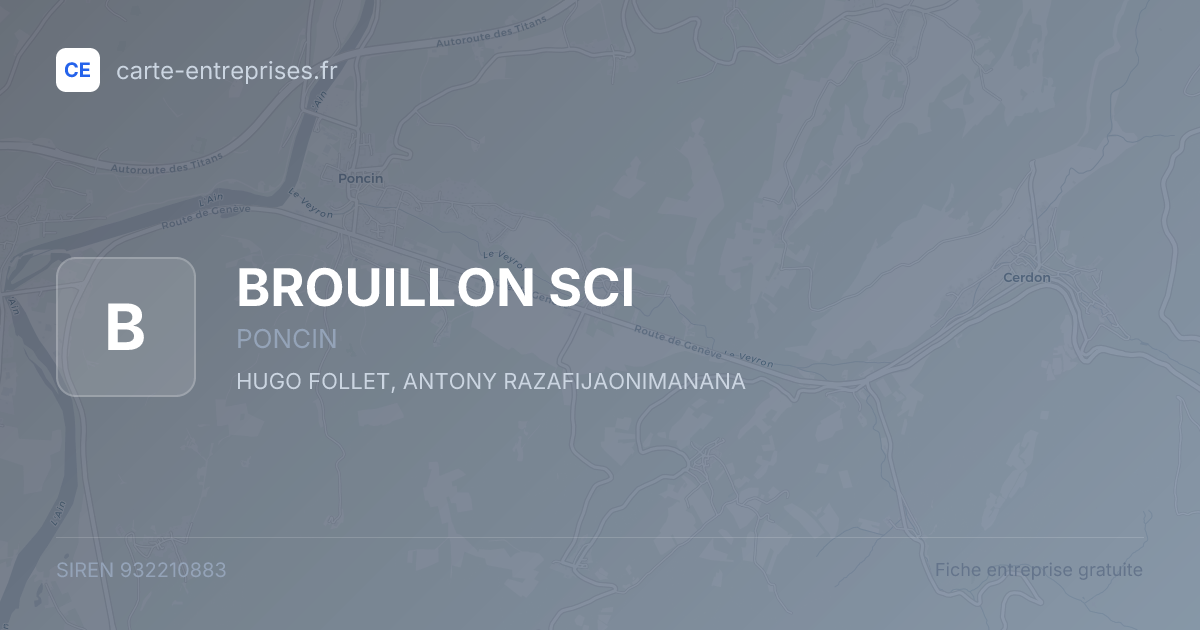 BROUILLON SCI — 932210883 — fiche entreprise