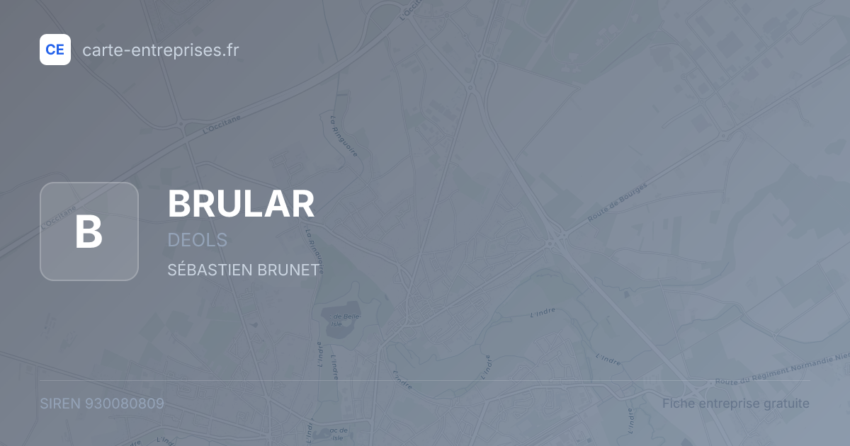 BRULAR — 930080809 — fiche entreprise
