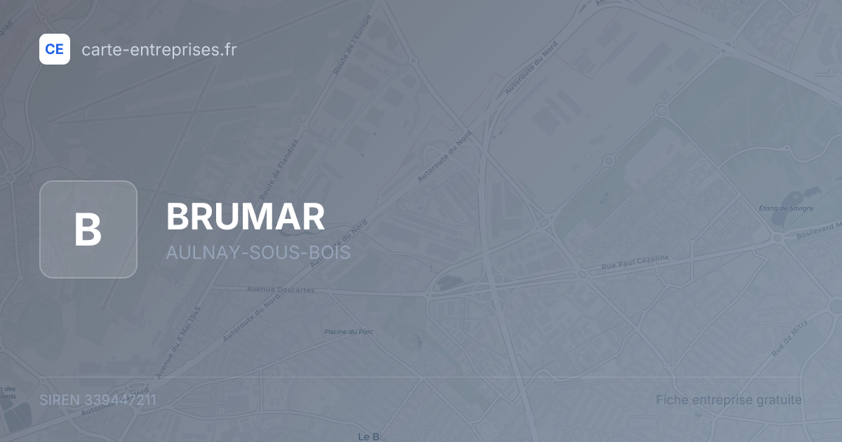 BRUMAR — 339447211 — fiche entreprise