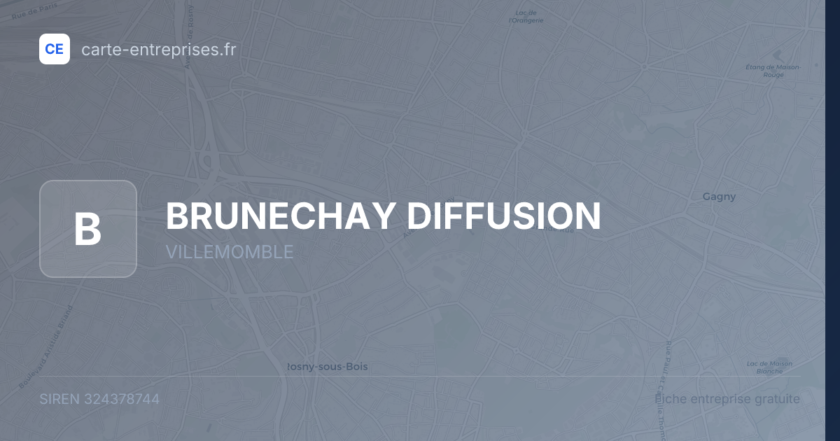 BRUNECHAY DIFFUSION — 324378744 — fiche entreprise