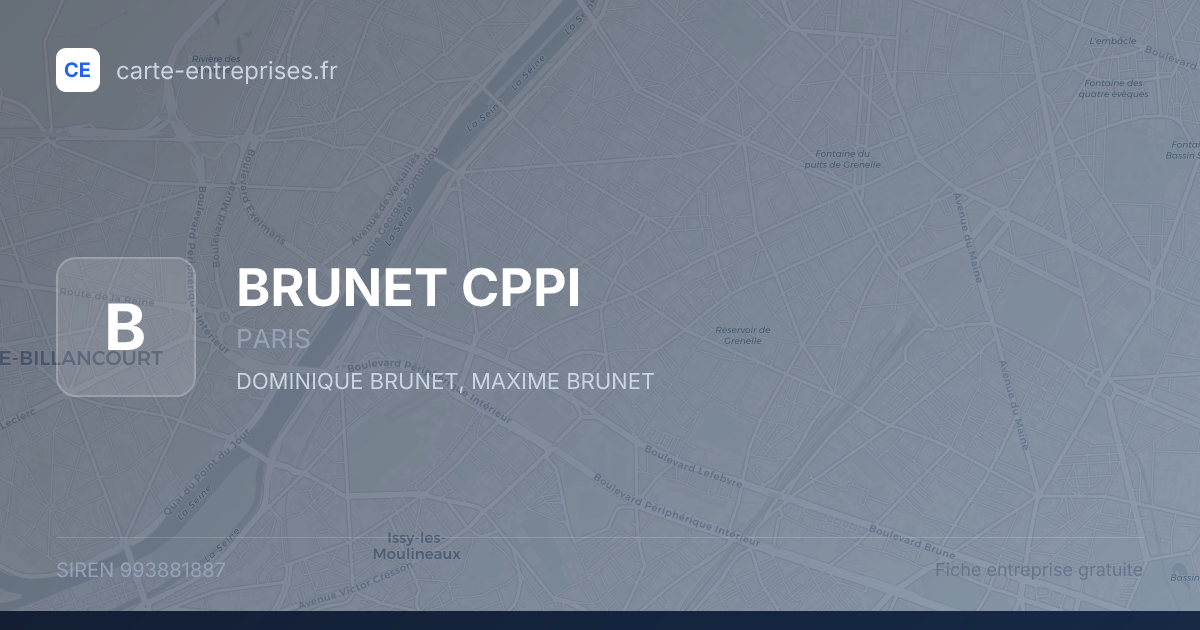 BRUNET CPPI — 993881887 — fiche entreprise