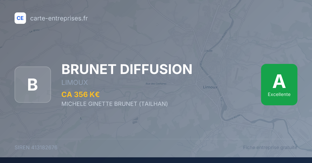 BRUNET DIFFUSION — 413182676 — fiche entreprise