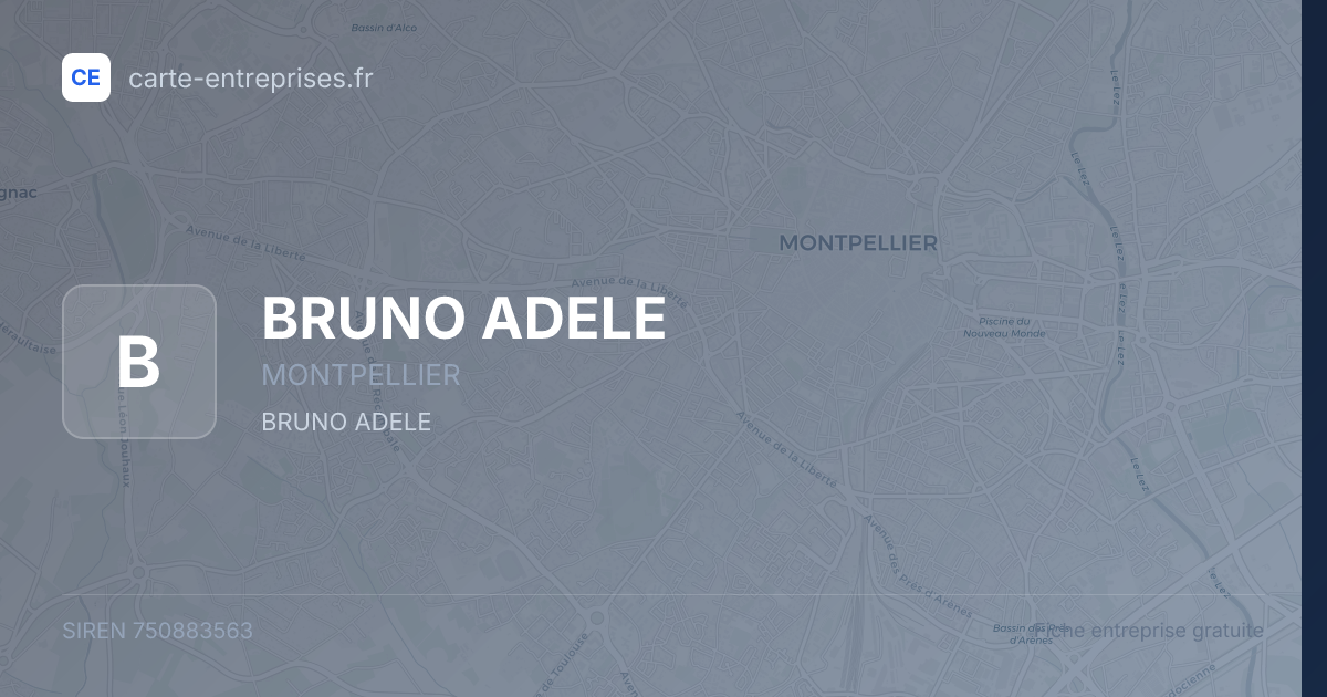 BRUNO ADELE — 750883563 — fiche entreprise