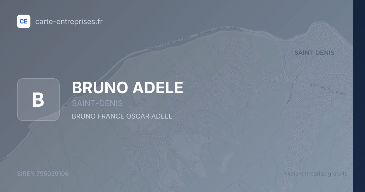 BRUNO ADELE — 795039106 — fiche entreprise