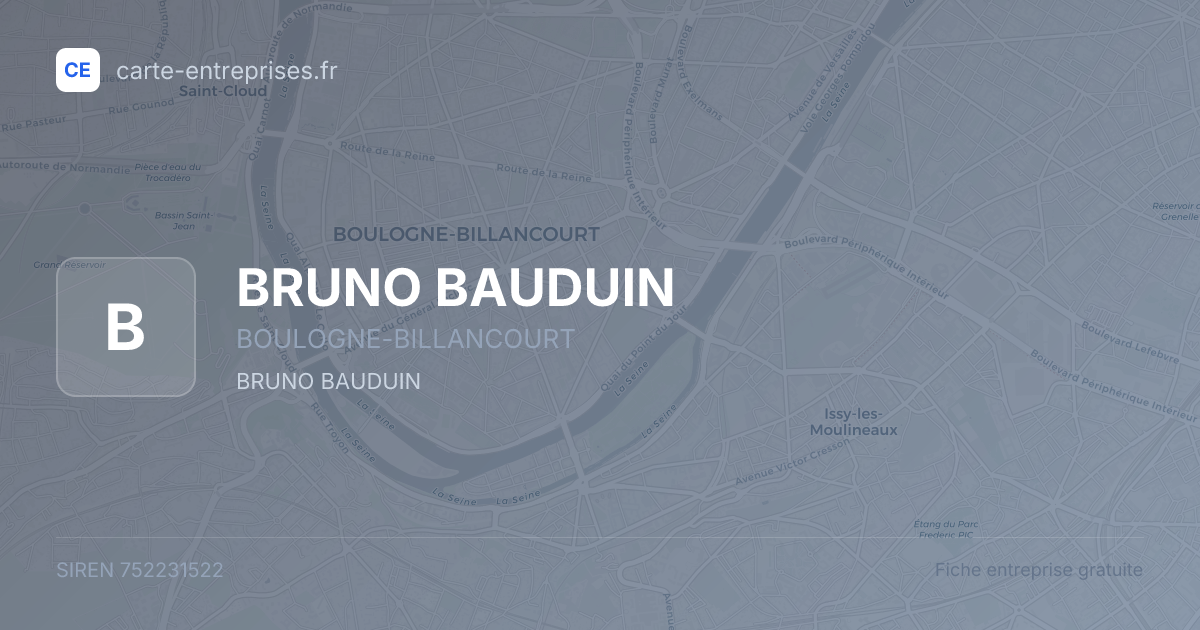 BRUNO BAUDUIN — 752231522 — fiche entreprise