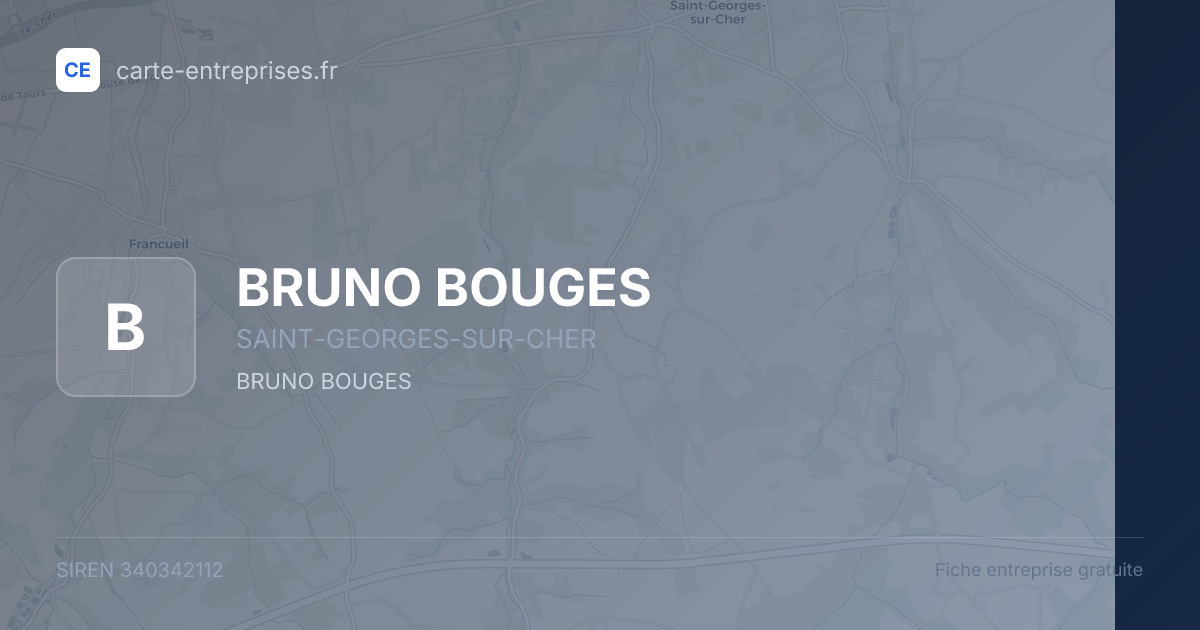 BRUNO BOUGES — 340342112 — fiche entreprise