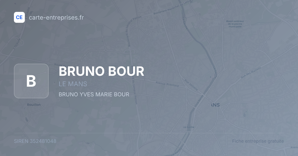 BRUNO BOUR — 352481048 — fiche entreprise