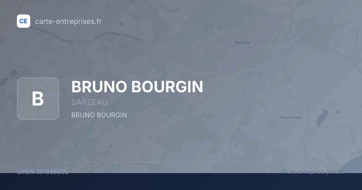 BRUNO BOURGIN — 351868005 — fiche entreprise