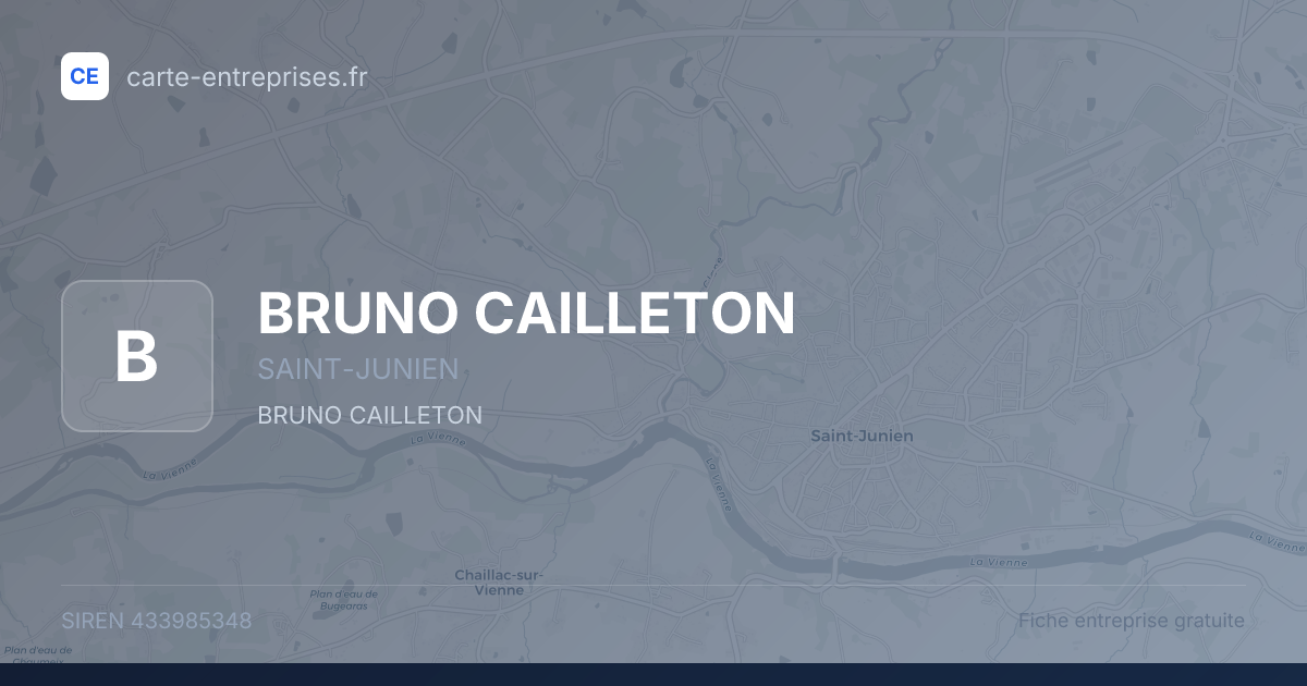 BRUNO CAILLETON — 433985348 — fiche entreprise