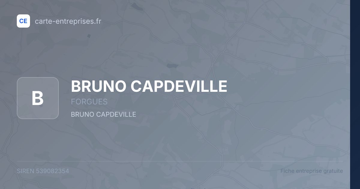 BRUNO CAPDEVILLE — 539082354 — fiche entreprise