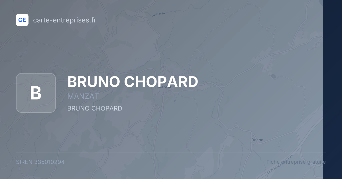 BRUNO CHOPARD — 335010294 — fiche entreprise