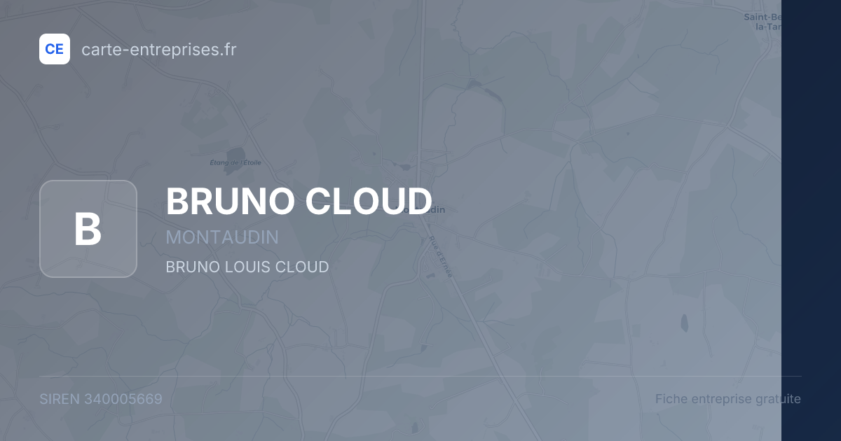 BRUNO CLOUD — 340005669 — fiche entreprise