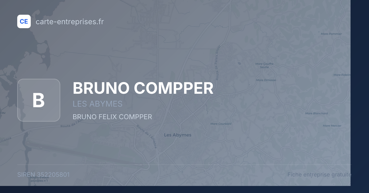 BRUNO COMPPER — 352205801 — fiche entreprise