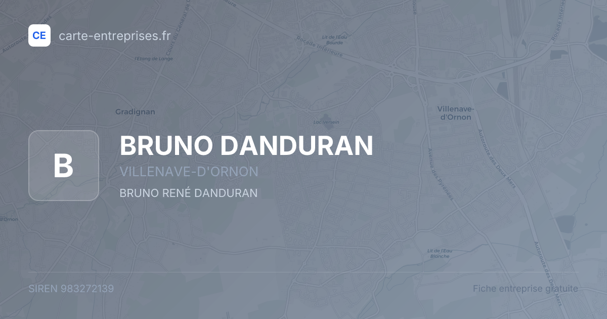 BRUNO DANDURAN — 983272139 — fiche entreprise