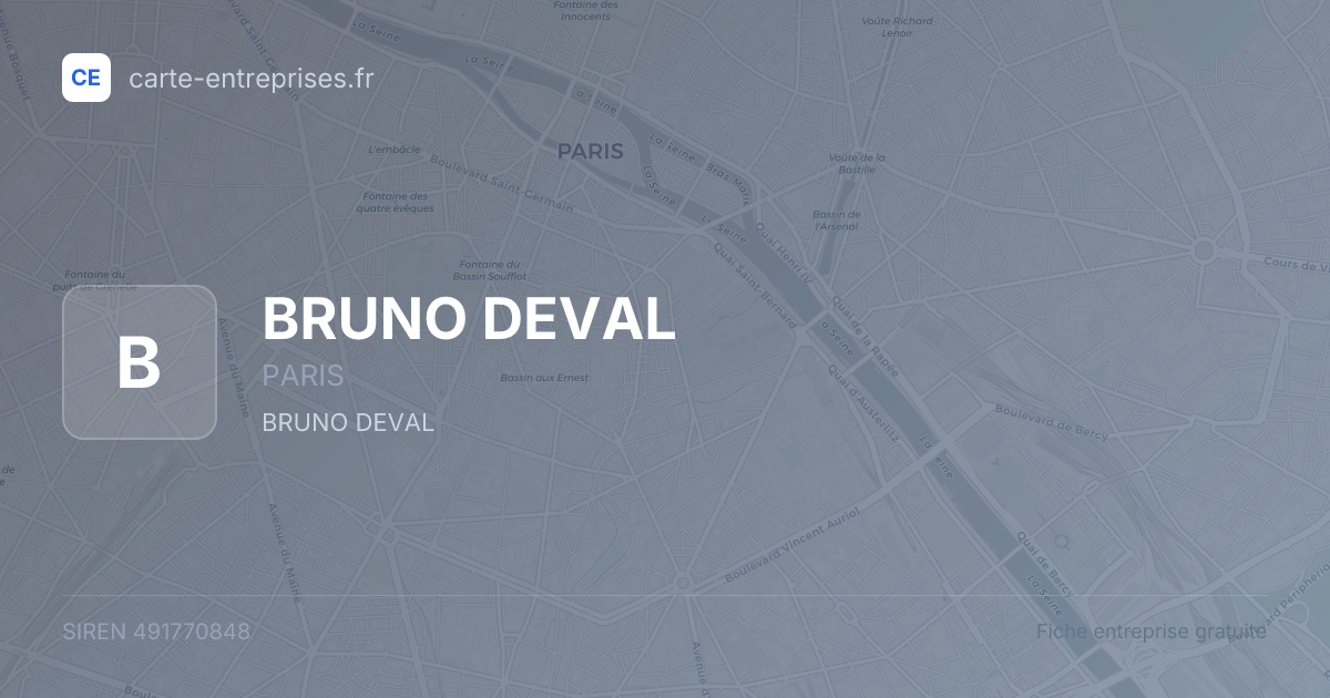 BRUNO DEVAL — 491770848 — fiche entreprise