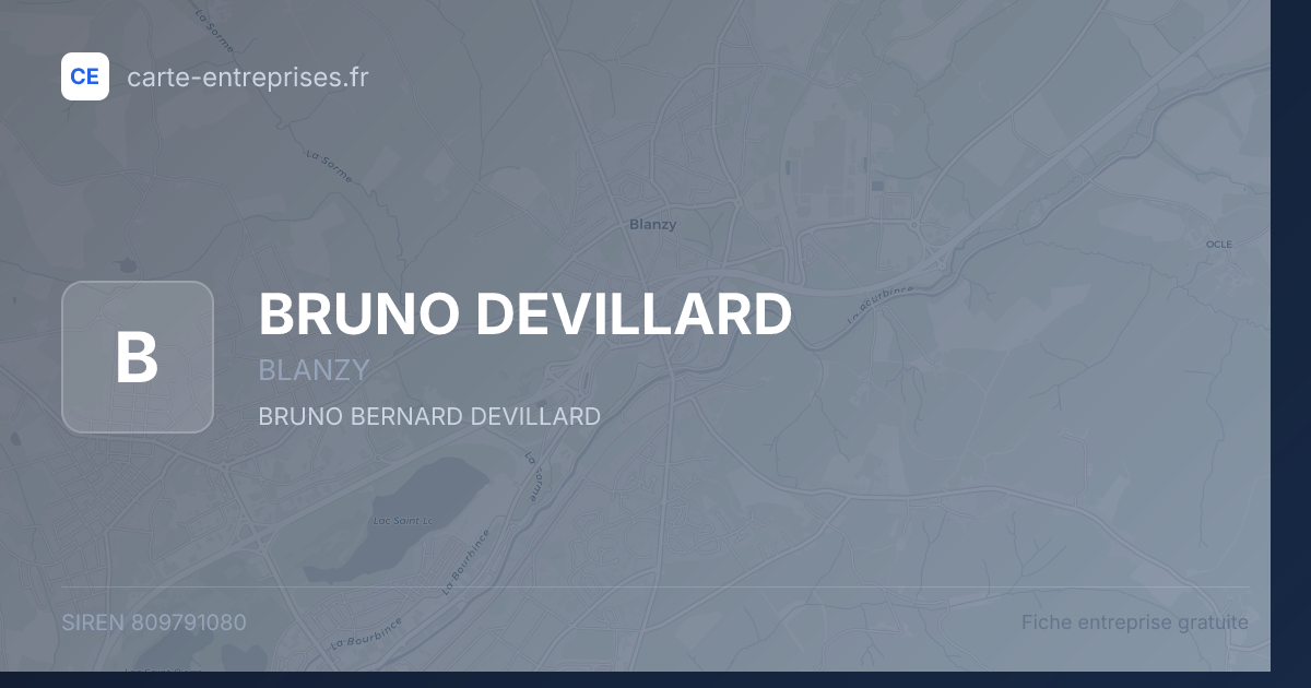BRUNO DEVILLARD — 809791080 — fiche entreprise