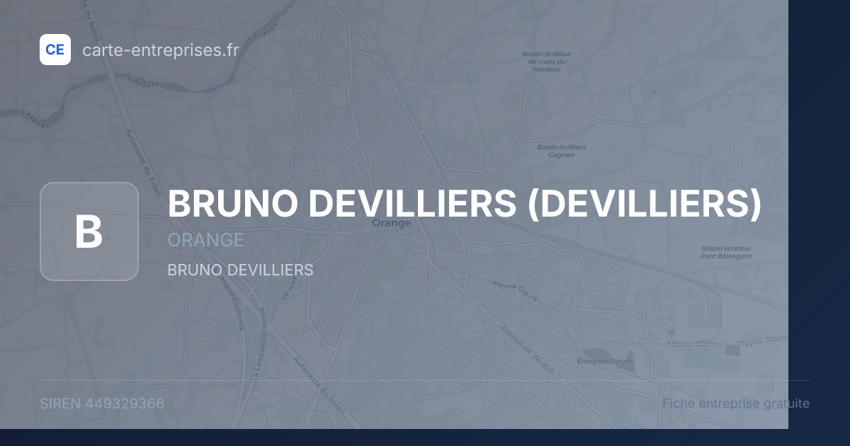 BRUNO DEVILLIERS (DEVILLIERS) — 449329366 — fiche entreprise