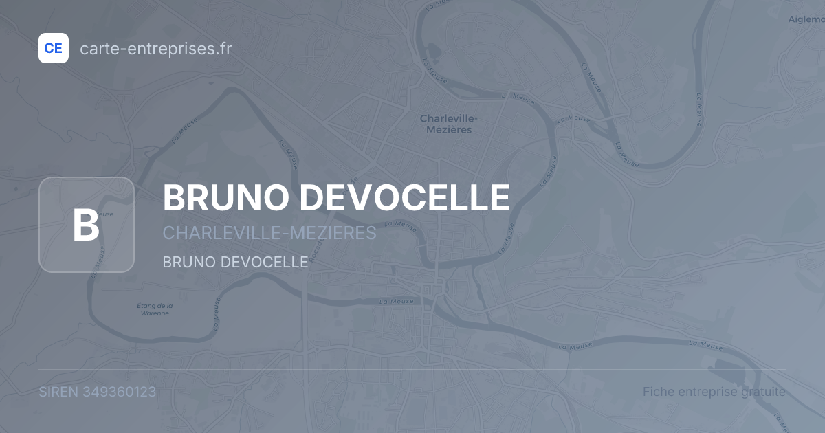 BRUNO DEVOCELLE — 349360123 — fiche entreprise