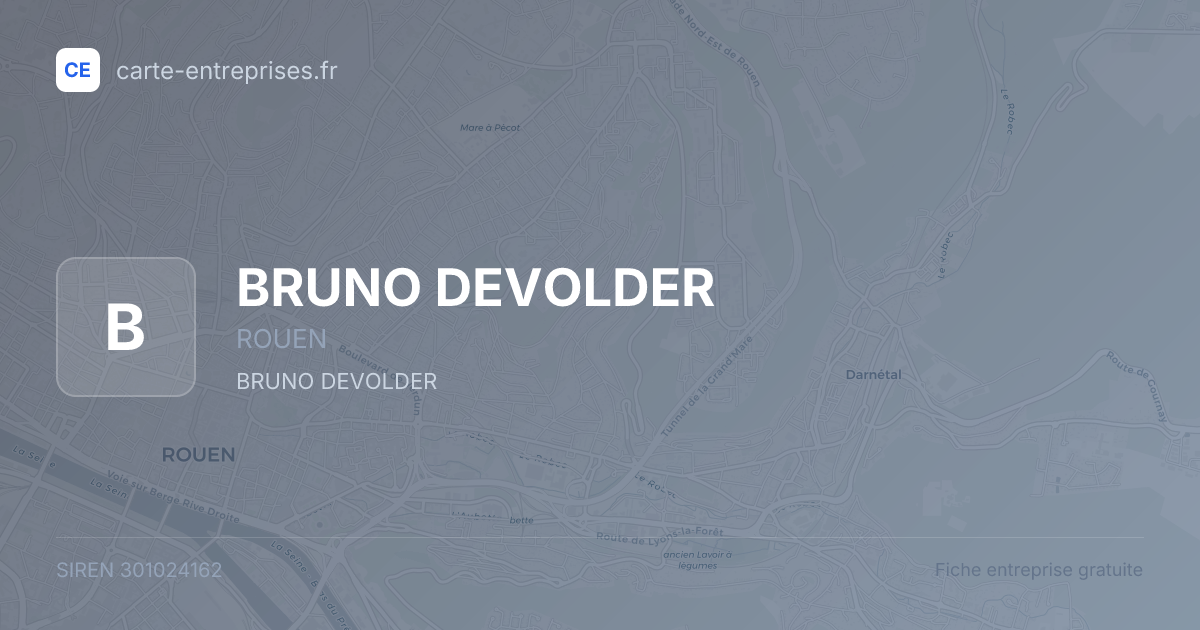 BRUNO DEVOLDER — 301024162 — fiche entreprise