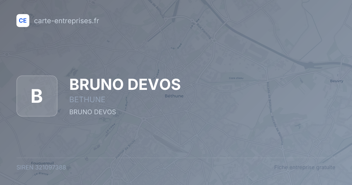 BRUNO DEVOS — 321097388 — fiche entreprise