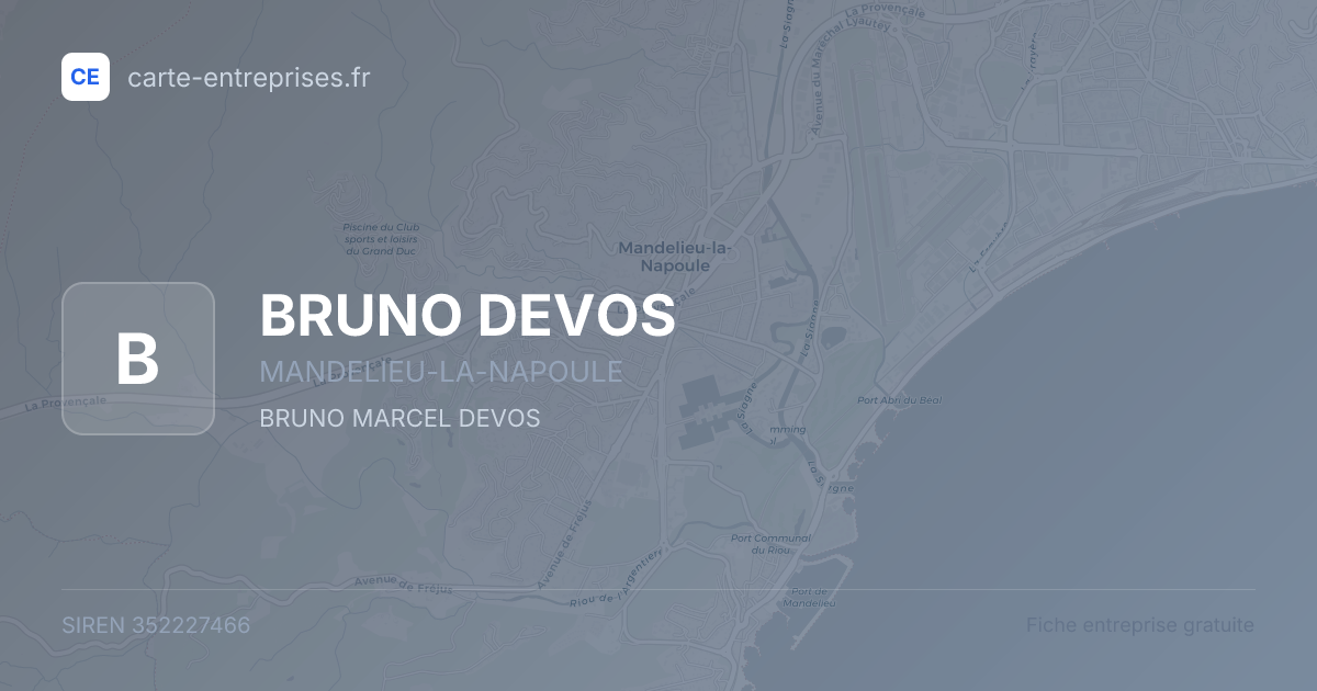 BRUNO DEVOS — 352227466 — fiche entreprise