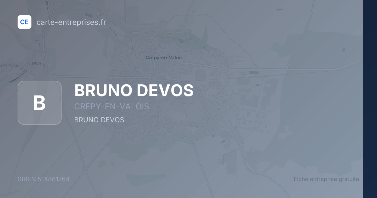 BRUNO DEVOS — 514861764 — fiche entreprise