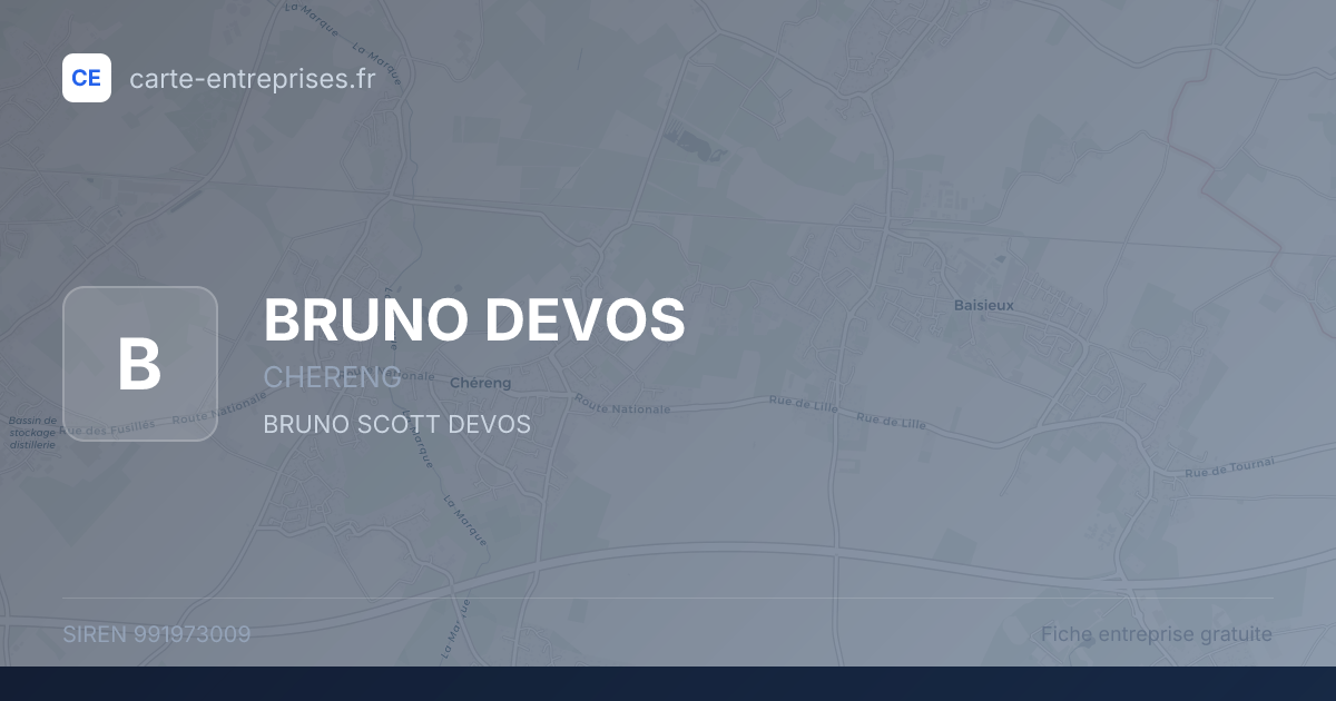 BRUNO DEVOS — 991973009 — fiche entreprise