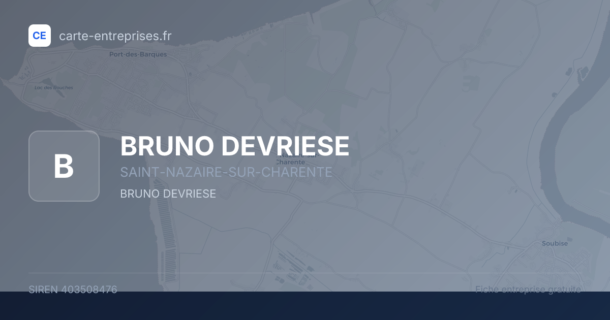 BRUNO DEVRIESE — 403508476 — fiche entreprise