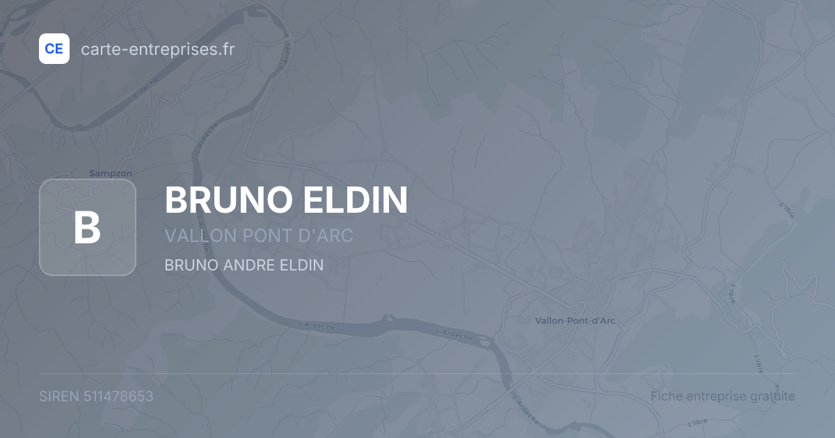 BRUNO ELDIN — 511478653 — fiche entreprise