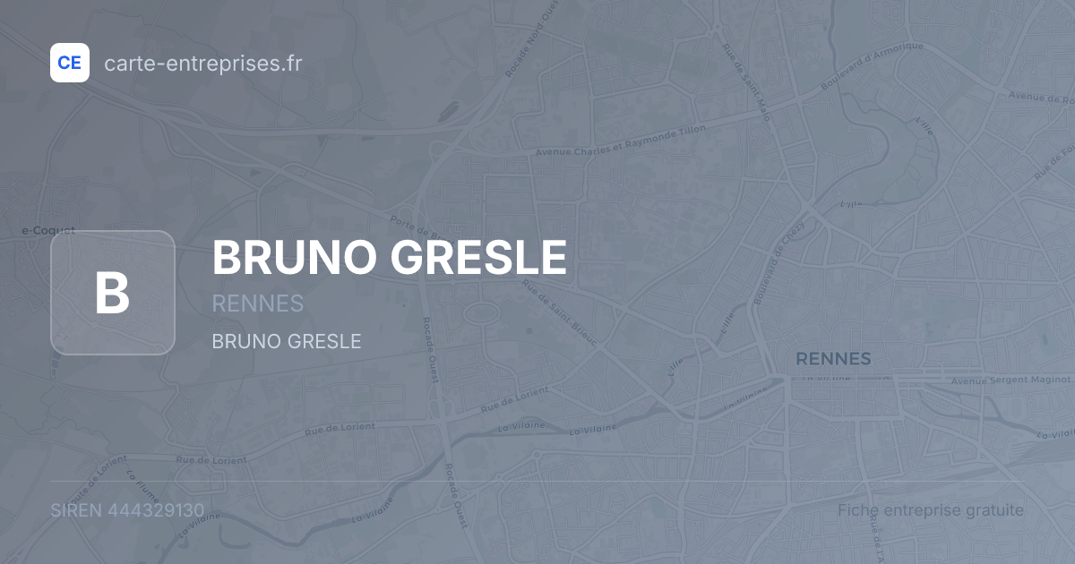 BRUNO GRESLE — 444329130 — fiche entreprise