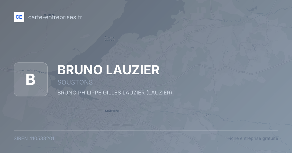 BRUNO LAUZIER — 410538201 — fiche entreprise
