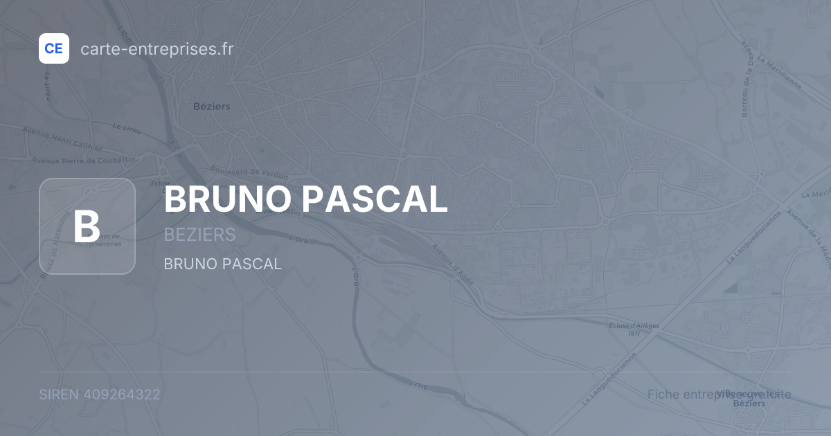BRUNO PASCAL — 409264322 — fiche entreprise