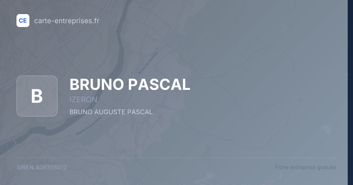 BRUNO PASCAL — 409355013 — fiche entreprise