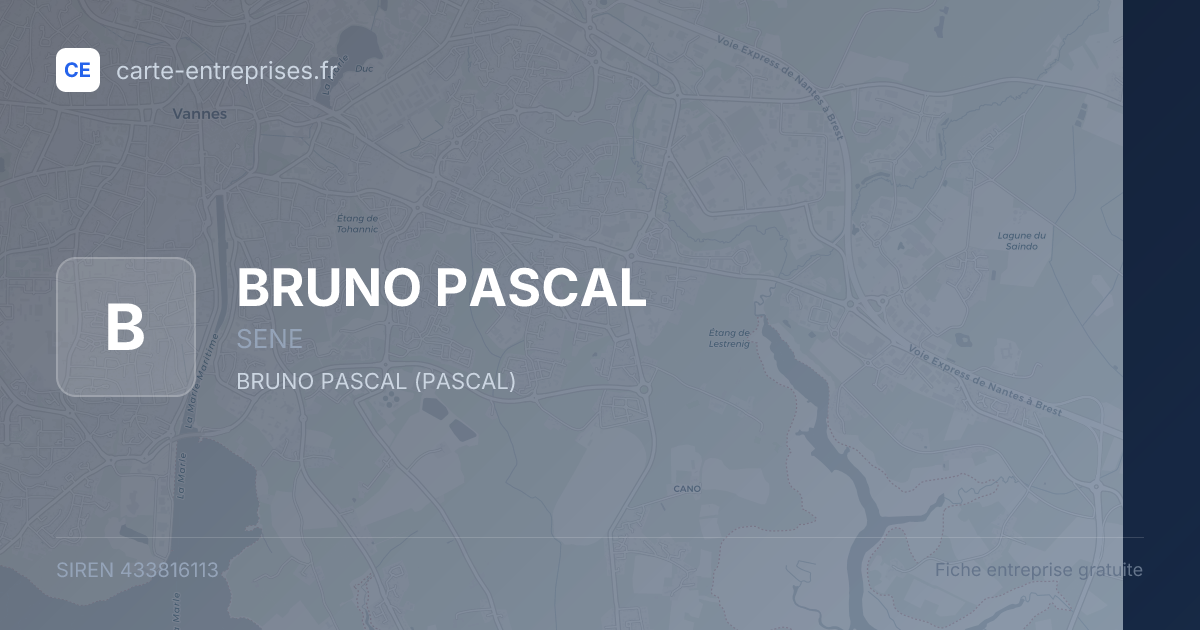 BRUNO PASCAL — 433816113 — fiche entreprise