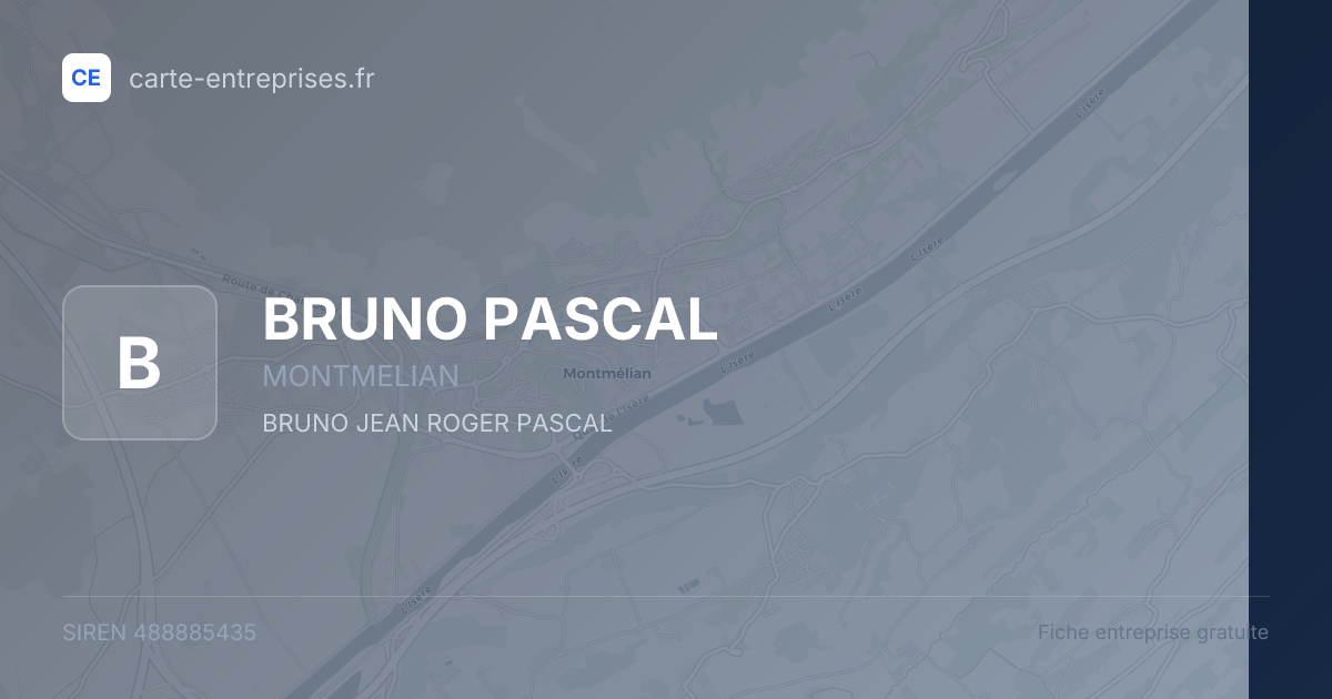 BRUNO PASCAL — 488885435 — fiche entreprise