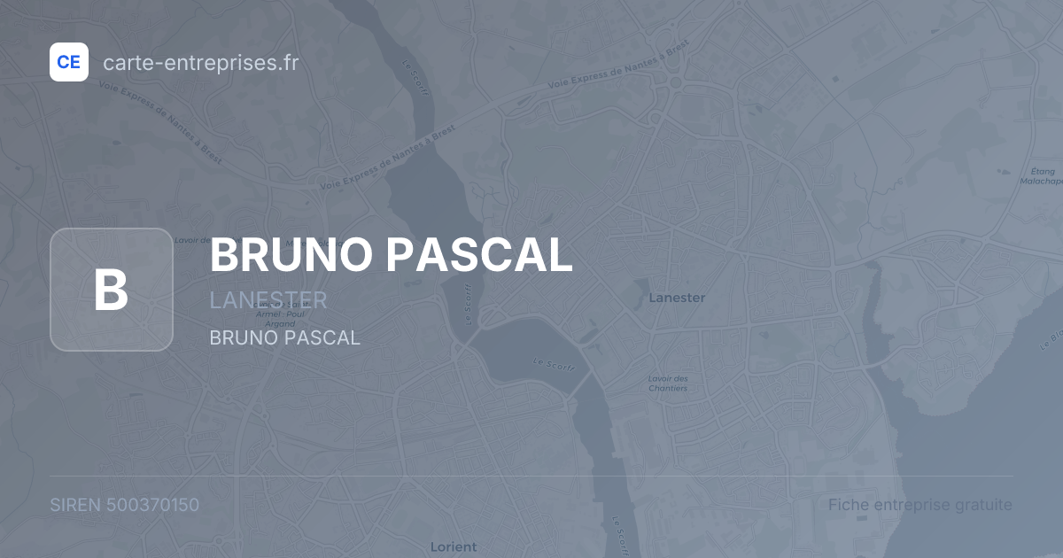 BRUNO PASCAL — 500370150 — fiche entreprise