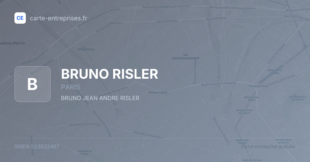 BRUNO RISLER — 523832467 — fiche entreprise