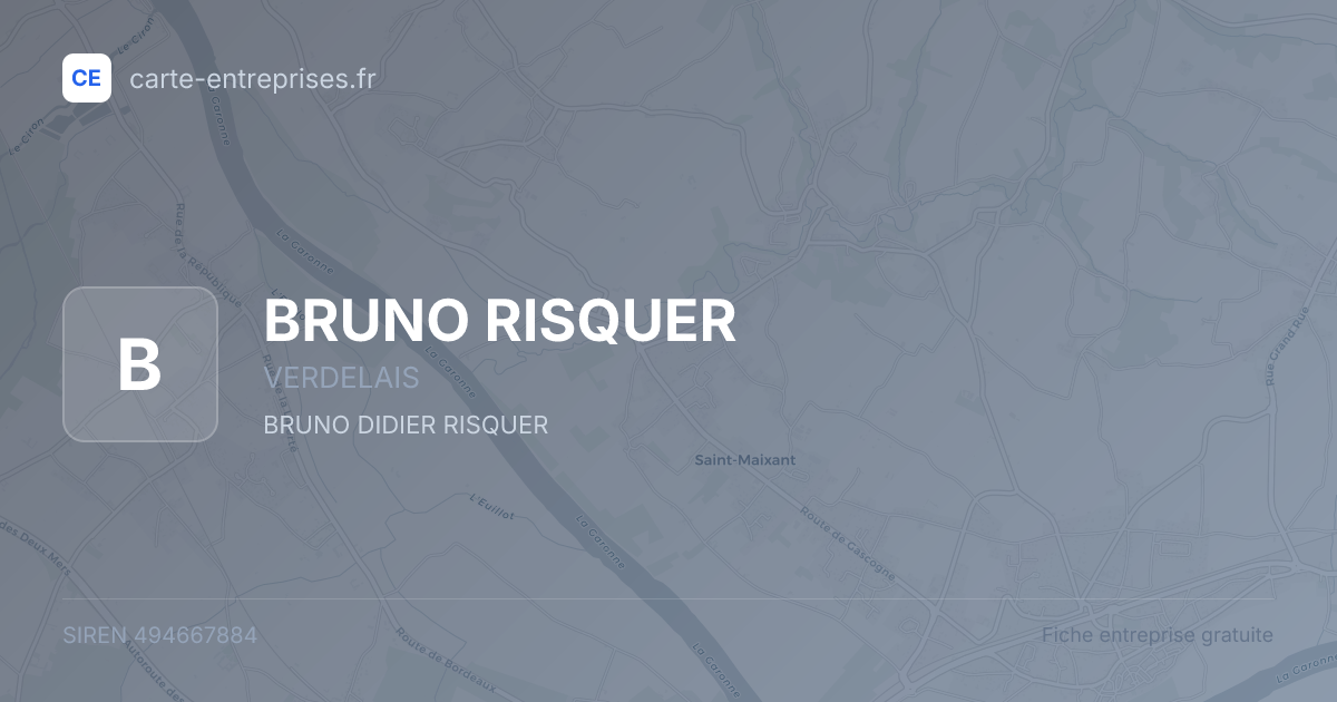 BRUNO RISQUER — 494667884 — fiche entreprise