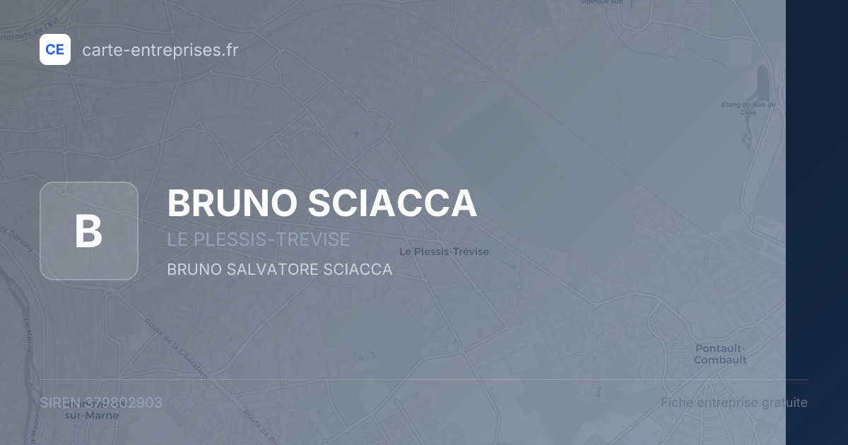 BRUNO SCIACCA — 379802903 — fiche entreprise