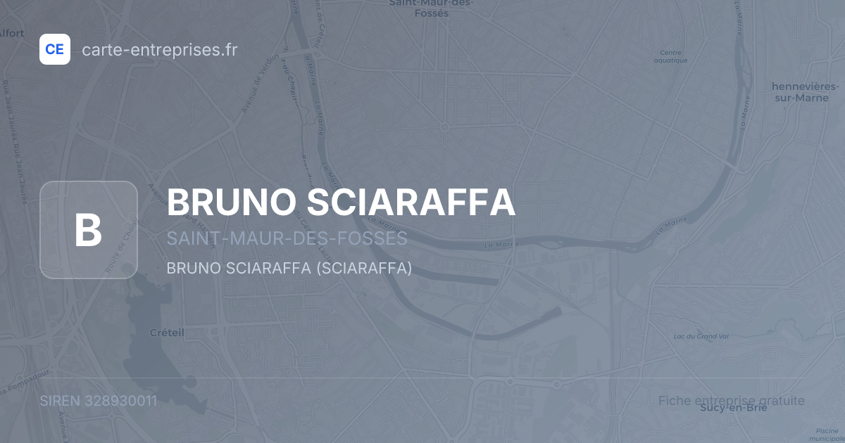 BRUNO SCIARAFFA — 328930011 — fiche entreprise