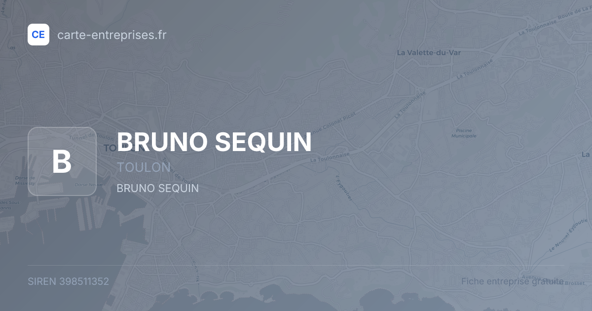 BRUNO SEQUIN — 398511352 — fiche entreprise
