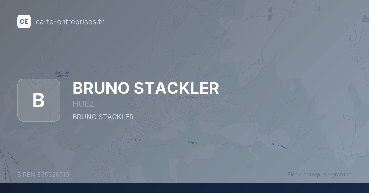BRUNO STACKLER — 335320719 — fiche entreprise