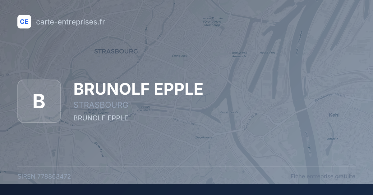 BRUNOLF EPPLE — 778863472 — fiche entreprise